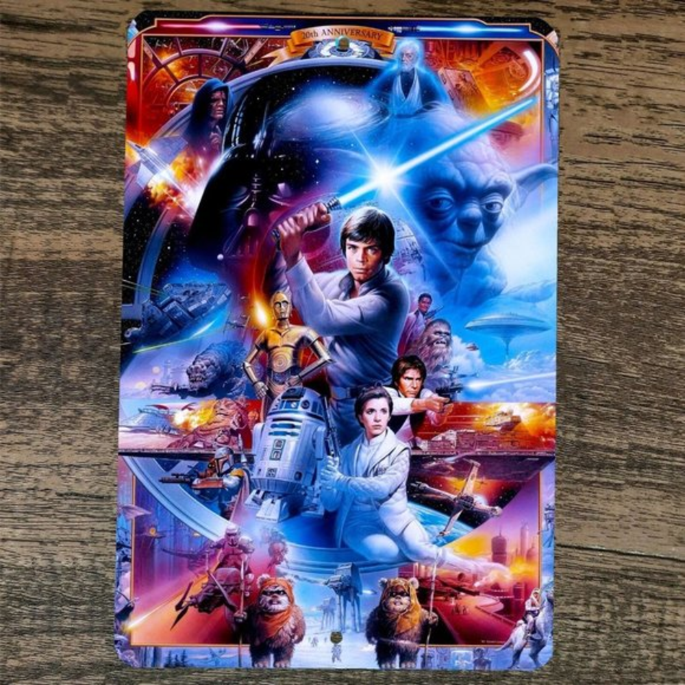 20th Anniversary Star Wars 1-3 Collage 8x12 Metal Wall Sign‎ Poster
